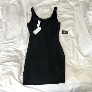 Express body contour collection tank dress black